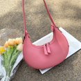 thumbnail image 1 of Half Moon Commute Bag Fashion Underarm Hobo Bag Solid Color for Weekend Vacation, 1 of 10