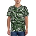 thumbnail image 4 of Haiem Hip Hop Hipster Baseball Jersey Button Down Shirts Sports Uniforms Men Women Jersey(Green Snakeskin,Small), 4 of 9