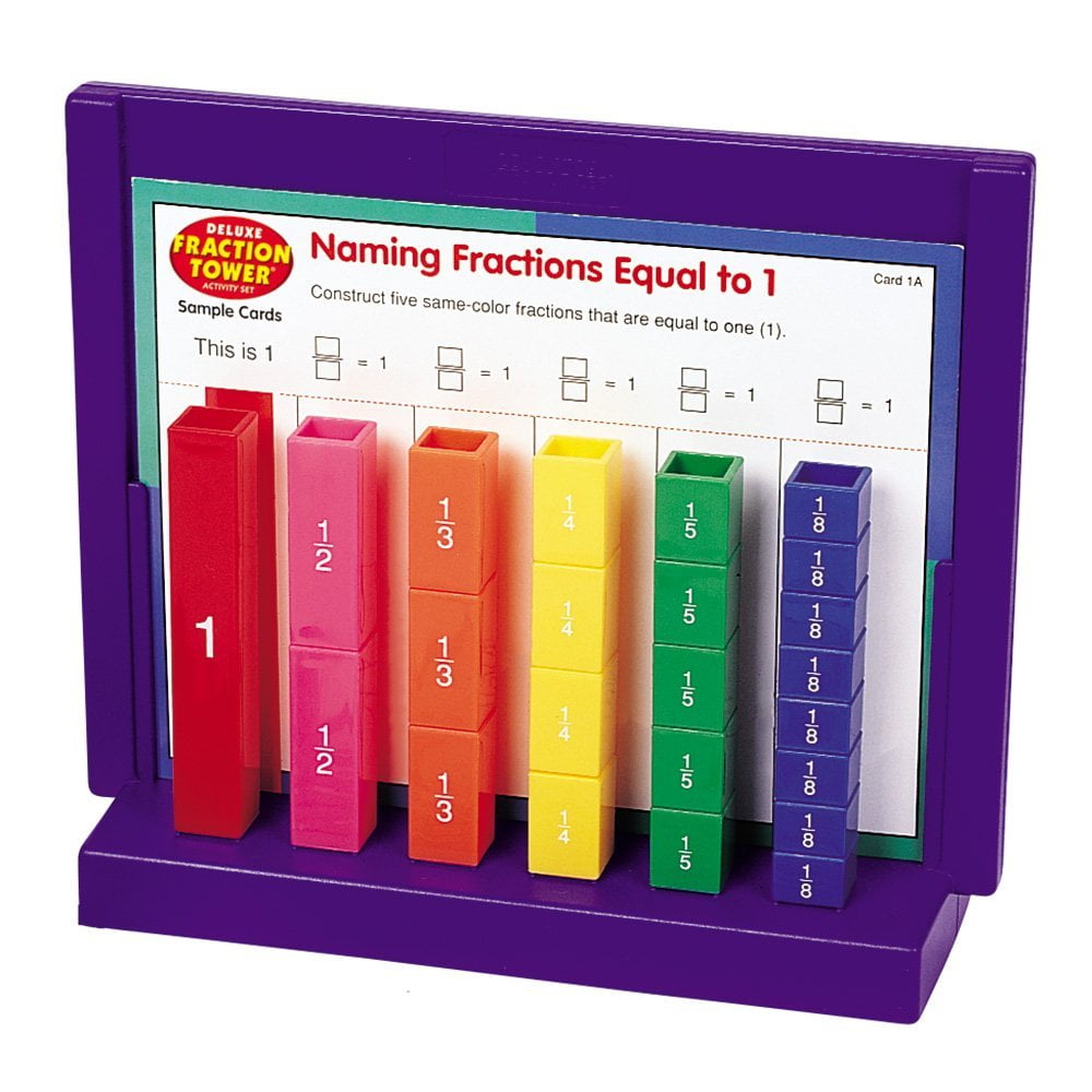 Learning Resources Rainbow Fraction Fraction Tower Activity Set, Math Manipulatives, Ages 6+