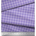 thumbnail image 2 of Soimoi Purple polyester Crepe Fabric Gingham Check Fabric Prints By Yard 42 Inch Wide, 2 of 5