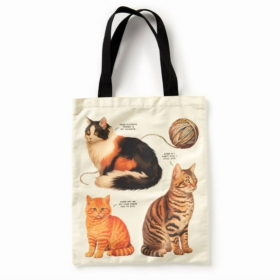 Moody Cats Canvas Tote, (Hardcover)