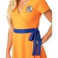 thumbnail image 3 of Dragon Ball Z Womens' Kanji Symbol Cosplay Costume Skater Criss-Cross Sash Dress, 3 of 7