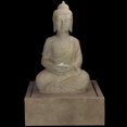 thumbnail image 2 of Northlight 28" Prelit LED Praying Buddha Outdoor Patio Garden Water Fountain - Ivory, 2 of 7