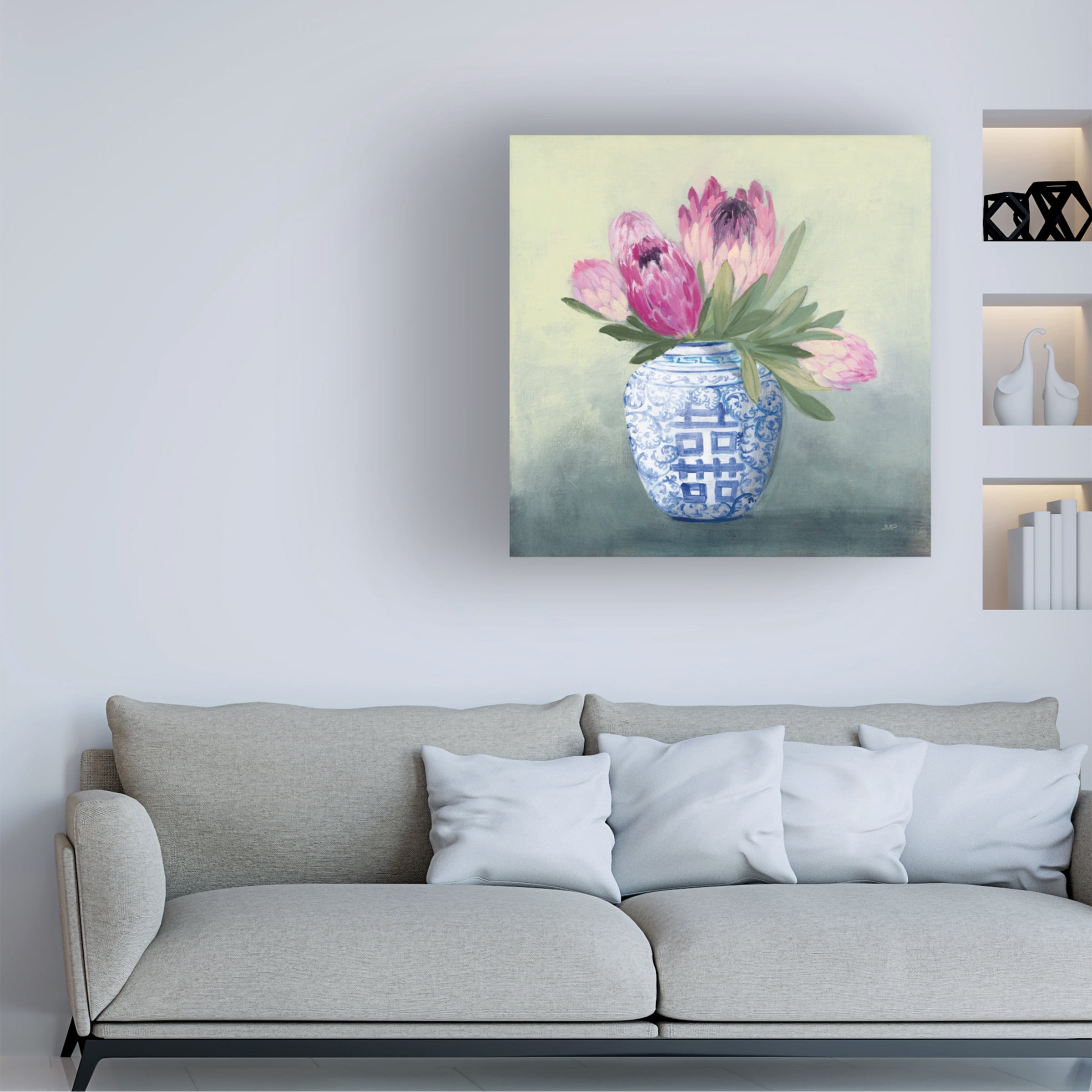 Julia Purinton 'Protea Chinoiserie I' Canvas Art