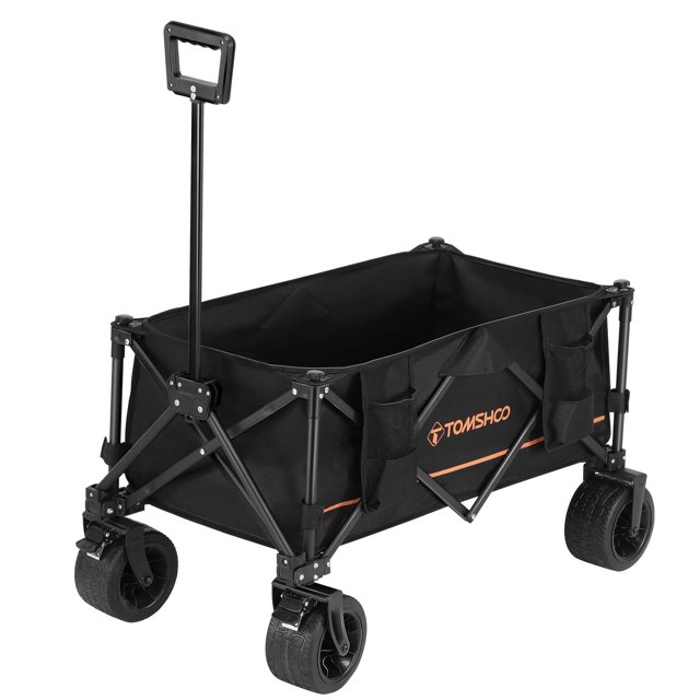 Ruedas TOMSHOO Carro Plegable Plegable/Carro Portátil De Gran Capacidad Para Acampar/Carro Plegable Todo Terreno/Carro Utilitario Resistente Para Comestibles Jardinería En La