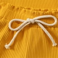 thumbnail image 4 of Kmbangi 2Pcs Toddlers Summer Tracksuit, Solid Color Ribbed Vest + Shorts, 4 of 5