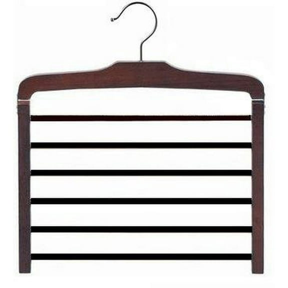 Wooden Specialty Multi-Pant Hanger (Walnut & Chrome)