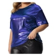 thumbnail image 3 of SpringTTC Womens Fashion Plus Size Summer Round Neck Short Sleeve Pullover T-Shirt Blouse, 3 of 4