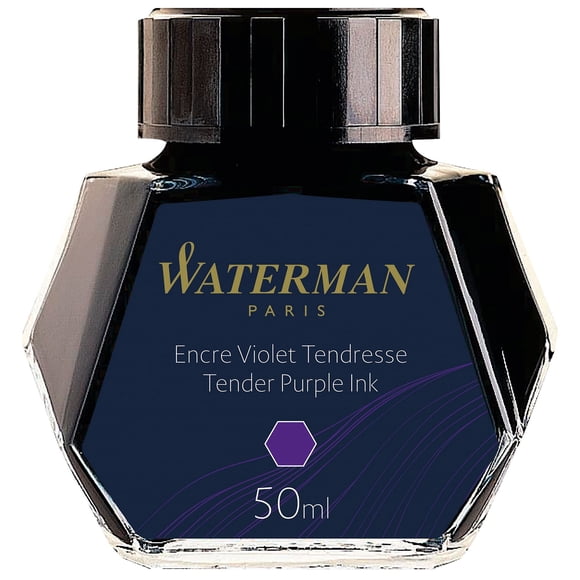 Tinta para pluma estilográfica Waterman Tender Purple, botella de 50 ml