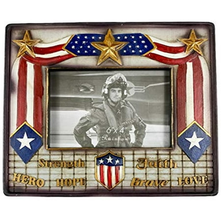 

Urbalabs US Air Force Red White Blue Picture Frame 6 x 4 Military Gifts Service Member Decor Photo Frame Wall Hanging or Standing 6x4 Picture Frames US Flag Military Picture Box