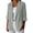 Dark Gray, variant on Women's Casual One Button Linen Blazer Jackets Lapel 3/4 Sleeve Suit Blazer Beige,S