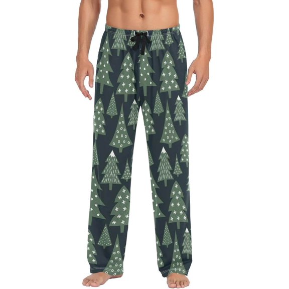 GZHJMY Christmas Tree Pajama Pants for Men, Lounge Pants Lightweight Men Pajama Bottoms with Drawstring Pockets, Christmas New Year Birthday Gifts, XX-Large