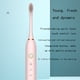 thumbnail image 5 of Cepillo de dientes eléctrico con 4 cabezas y 6 modos - 42.000 trazos/min, temporizador inteligente de 2 minutos, impermeable IPX7, recargable USB - blanco, negro, rosa, 5 of 6