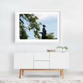 thumbnail image 2 of Squirrel’s Loud Greeting by Springwater’s Brush - Portland Oregon Photography Wildlife Silhouette Nature Woodland Animal Scenic White Framed Wall Art Print 24 x 36 inches, 2 of 3