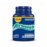 Airwaves Menthol & Eucalyptus Sugarfree Chewing Gum  Bottle 46 Pieces (pack of 6)