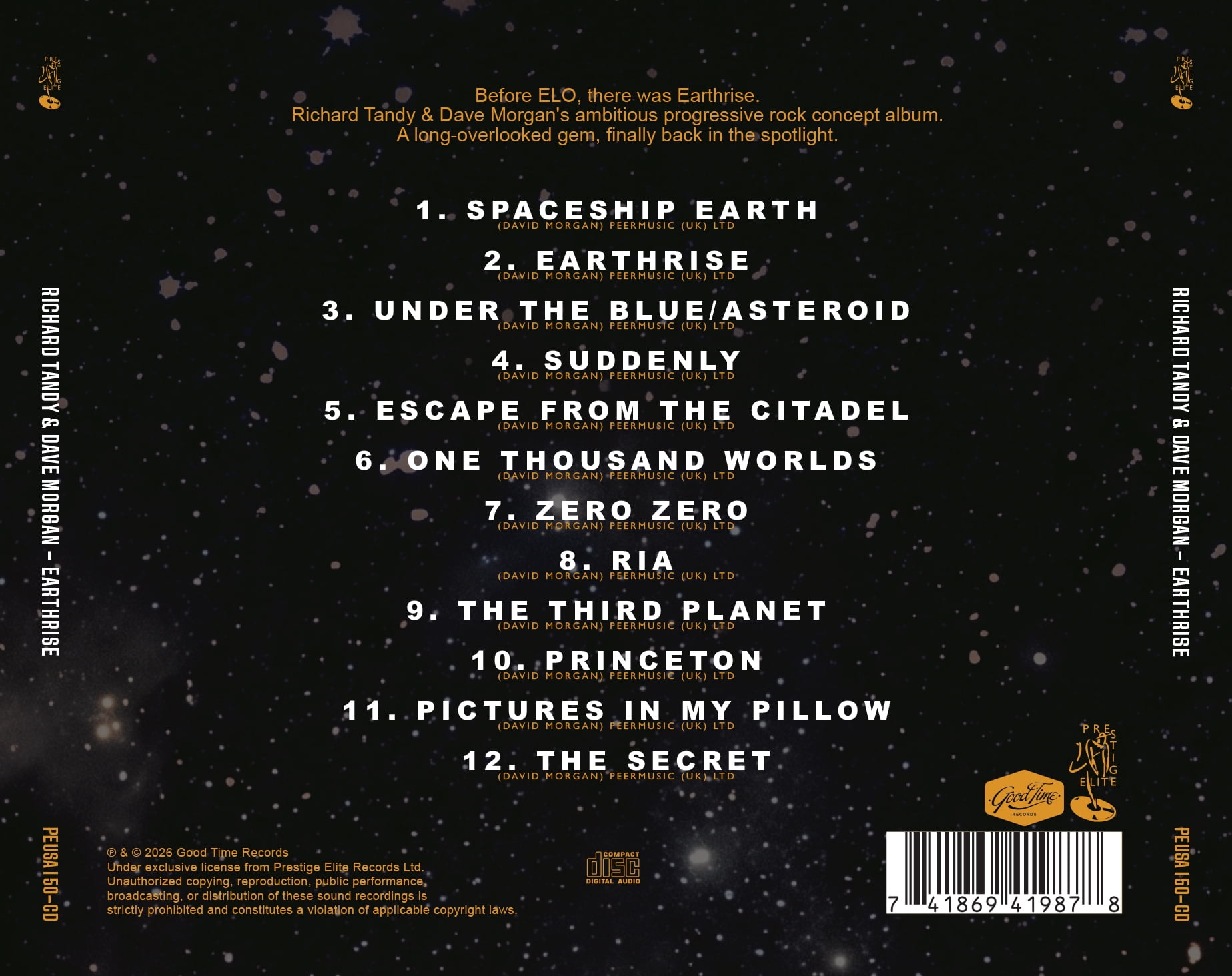 Tandy,Richard / Morgan,Dave - Earthrise - Music & Performance - CD