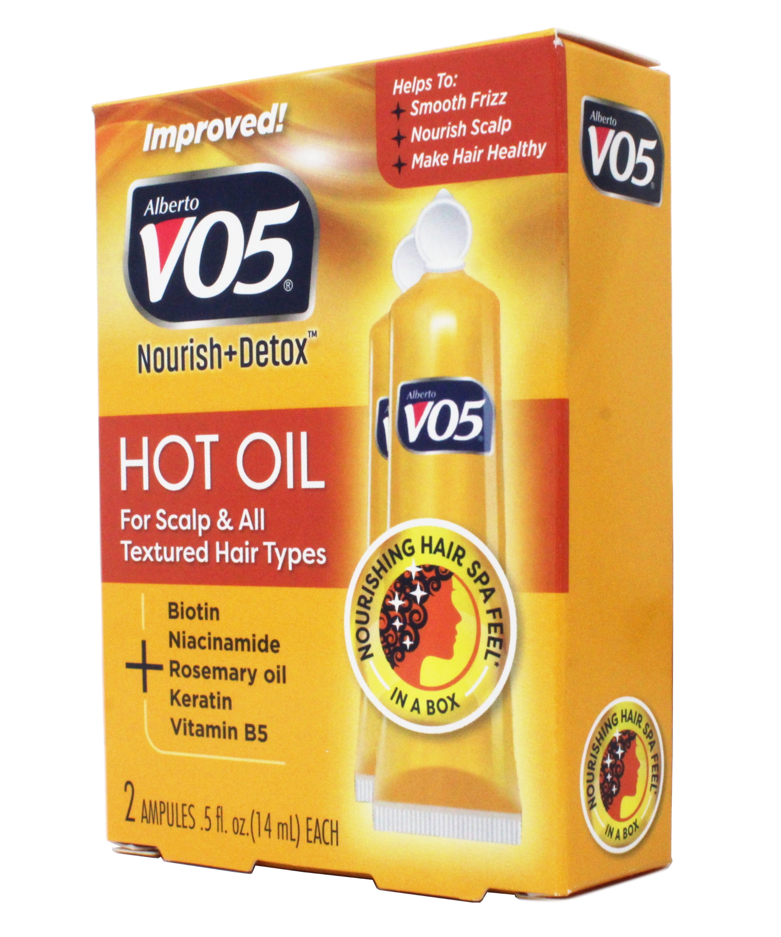 Alberto VO5 Moisturizing Hot Oil Treatment, 0.5 Ounce, 2-Count Tubes (6 Pack)