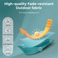 thumbnail image 3 of Alpha Joy 10ft 3 Tier Auto-tilt Outdoor Patio Umbrella Beach Garden Double Vented Table Umbrella with Solar Lights, Peacock Blue & Cerulean, 3 of 7