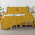 thumbnail image 4 of DNG Creations 3 Piece Luxury Tie Comforter ( Solid Gold Colour ) All-Season 550 GSM Ultra Soft 100% Egyptian Cotton, 800 TC ( Full/Queen - Size ), 4 of 6