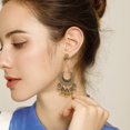 thumbnail image 2 of Bollywood Jhumka Jhumki Indian Earrings for Women Vintage Mexico Gypsy Stetament Chandelier Style Ethnic Dangle Earring Tassel Bell Drop Bohemian Fashion Gift Christmas Oxidized Jewelry, 2 of 13