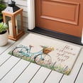 thumbnail image 4 of Spring Entryway Rug 2'x3'&nbsp; Non Slip Front Door Mats, Country Bicycle Botanical Blossom Wild Flowers Entrance Rugs Indoor Outdoor Carpet, Washable Floor Mats Small Area Rug for Bedroom Kitchen, 4 of 8