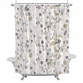 thumbnail image 2 of Gray Leaves Shower Curtain for Bathroom Decor, Watercolor Leaf Farmhouse Style Vintage Waterproof Fabric Shower Curtain, 72"x78" Set with 12 Hooks, 2 of 9