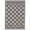thumbnail image 1 of 3'3" x 5' Modern Contemporary Polypropylene Trellis Black Grey Rug, 1 of 4