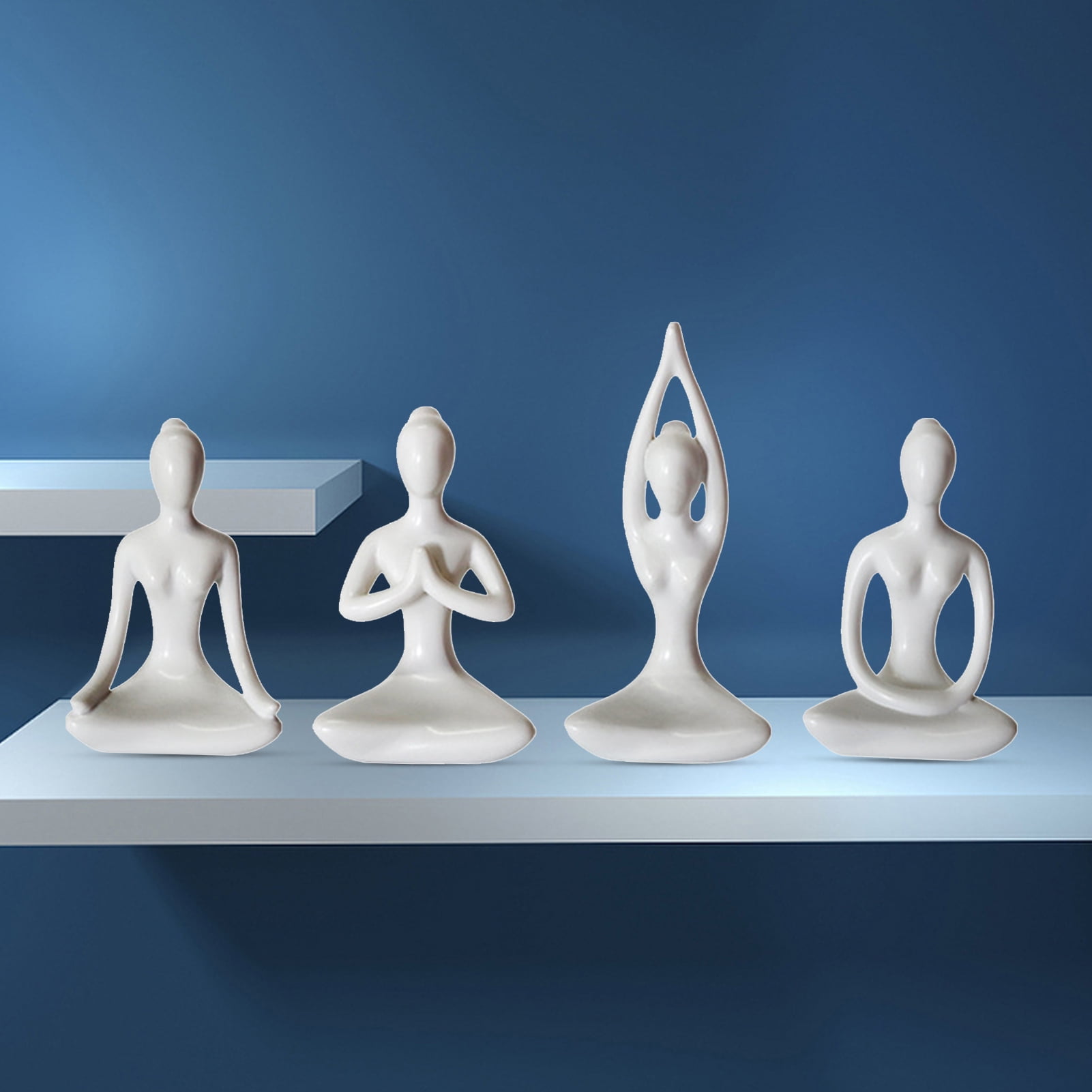 Travelwant Yoga Statue Meditation Zen Decor Yoga Statues for Home Decor,Small Yoga Figurines