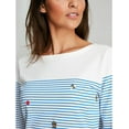 thumbnail image 3 of Joules Women's Harbour Emb Long Sleeve T-Shirt - Bees Stripe Embroidery US2 / UK6, 3 of 6