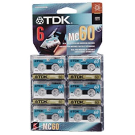 tdk mc60-6pk microcassette recording tape (discontinued by manufacturer)