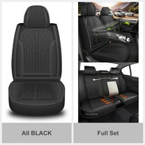 DIKSOAKR Seat Covers Fit For Subaru Forester 1998-2025 5 Seats Car PU Leather Full Set Seat Covers Protector （Black）