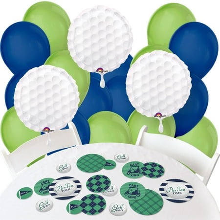 Par Tee Time Golf Confetti and Balloon Birthday or 