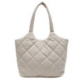 thumbnail image 1 of Bolso Transporte Mano Informal para Mujer Acolchado Color Sólido Otoño Invierno, 1 of 9