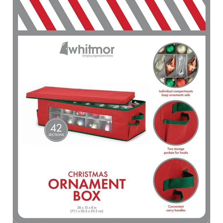 Whitmor Christmas Ornament Storage Box - Red, 1 ct - Baker's