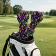 thumbnail image 5 of Yuyamidu Hippie Mushroom Golf Club Headcover Butterfly Golf Head Protective Cover Waterproof PU Leather Driver Fairway Wood Hybrid Head Cover for Women, 5 of 8