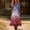 Vermilion, variant on Women's Boho Maxi Sundress 2026 Summer Beach Dress Flag Printed V Neck 4th of July Short Sleeve Loose Tank Dress