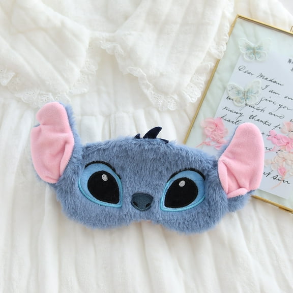 HELANHO Cartoon Stitch Plush Eye Mask, Soft Sleeping Blindfold for Office, Travel and Home QQH63-1248