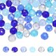 thumbnail image 1 of Uxcell 450 Pcs Cuentas de Cristal Facetado Rondelle de 6mm, Cuentas Espaciadoras de Cristal Checo en Lote Surtido para Hacer Joyería, Pulseras, Collares, Aretes, Manualidades DIY, Tono Azul, 1 of 6