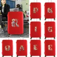 thumbnail image 2 of Luggage Dust Cover Pull-rod Case Protector Reusable for Washable 18-32inch Floral Letter Printed Pattern Travel Accessories 8floral letter F XL, 2 of 6