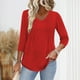 thumbnail image 2 of Ropa de otoño para mujer,Blusa plisada con cuello en V para mujer, manga corta, estilo casual, poliéster, uso diario, sopatenor, 2 of 9