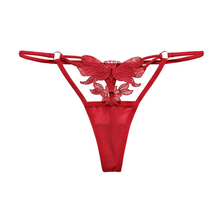 JDEFEG Brief Underwear For Women Lace T Pants Rise Fine Decorative