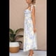 thumbnail image 4 of Vestidos Elegantes para Mujer, Sin Mangas, con Cuello en V, Estampado, , Informal, Plisado, Corte A, Túnica de Verano, Maxivestido Lencero Azul M, 4 of 10