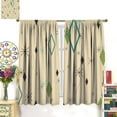 thumbnail image 3 of Mid Century Modern Curtains, Abstract Atomic Starburst Geometric Diamond Pattern Window Treatments for Bedroom Living Room Kitchen Set 2 Panels,55x39 Inches, 3 of 8