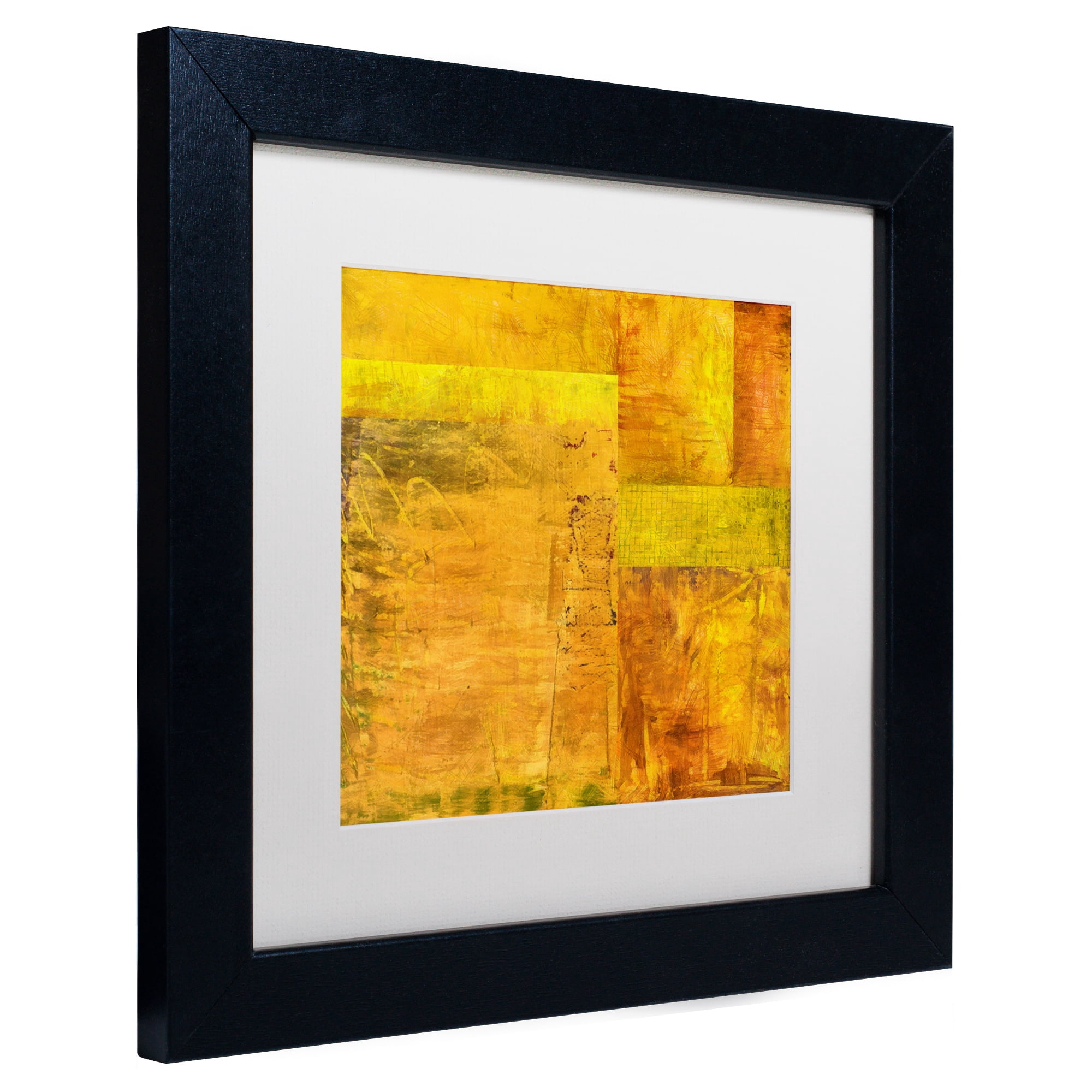 Trademark Fine Art "Essence of Yellow 2" Canvas Art by Michelle Calkins, White Matte, Black Frame