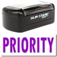 thumbnail image 1 of Slim Pre-Inked Priority Stamp, Slim 1444, Ultra Slim Design, Impression Size 1/2" by 1-3/4", Up to 25,000 Impressions - Purple Ink, 1 of 10