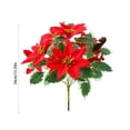 thumbnail image 3 of Xihbxyly Flores Navideñas de Terciopelo, Elegantes Ramos Artificiales, Decoración Sofisticada para El Hogar, Perfectas para Bodas, Centros de Mesa, Belleza Duradera, Tamaño de 34 Cm, Diseño de Maceta, 3 of 6
