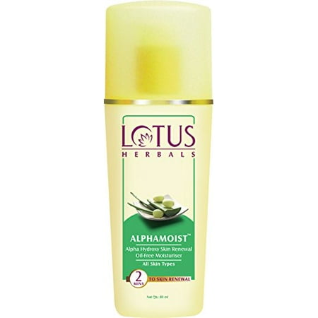 Lotus Herbals Alphamoist Alpha Hydroxy Skin Renewal Oil Free Moisturiser, (Best Moisturiser For Menopausal Skin)