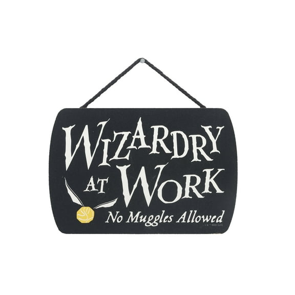 Harry Potter Wizardry at Work Hanging Wood Wall Decor 5.5"