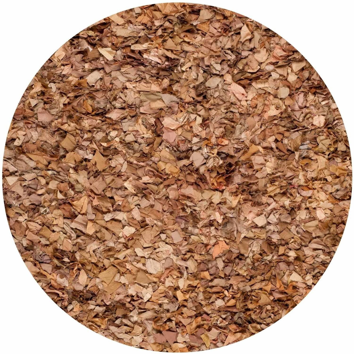 SAFAVIEH Rio Cassandra Confetti Polyester Shag Area Rug, Natural/Multi, 4' x 4' Round