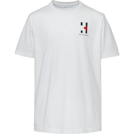 Tommy Hilfiger BRIGHT WHITE Boys' Matt Solid Crew Neck T-Shirt, US 3T